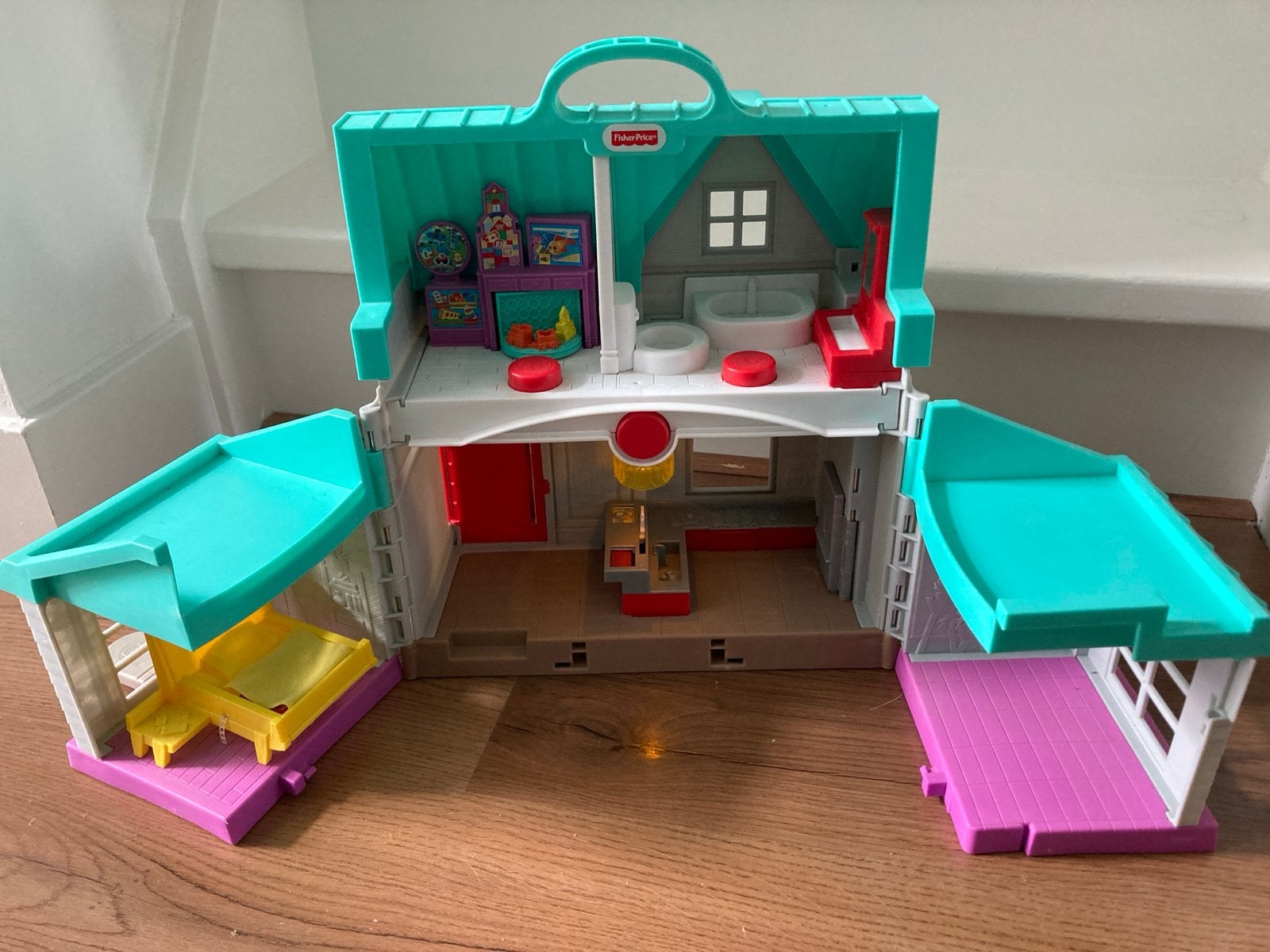 Fisher-Price Little People Speelhuis Draagbaar, Ophalen, Gebruikt, Speelset, Met geluid