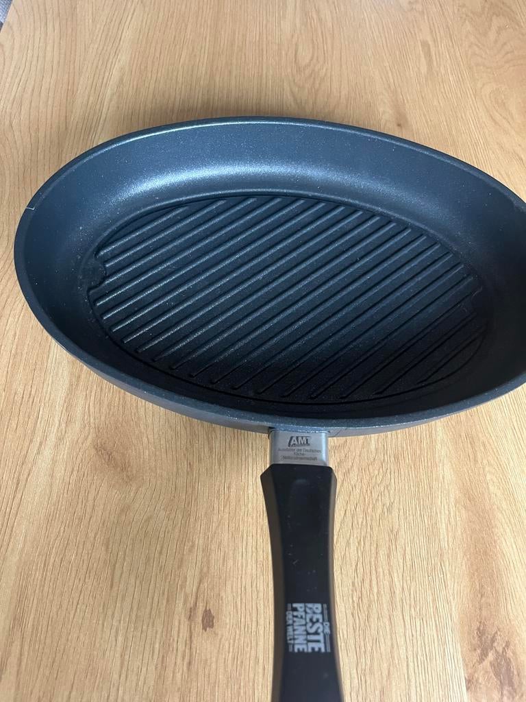 AMT Gastroguss Grillpan - Zo goed als nieuw, Inductieplaat, Aluminium, Ophalen of Verzenden, Zo goed als nieuw