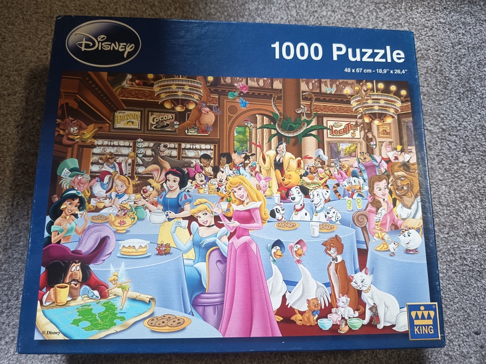 Disney 1000 Stukjes Puzzel - Sprookjes Diner, Ophalen of Verzenden, Meer dan 50 stukjes, Gebruikt, 6 jaar of ouder