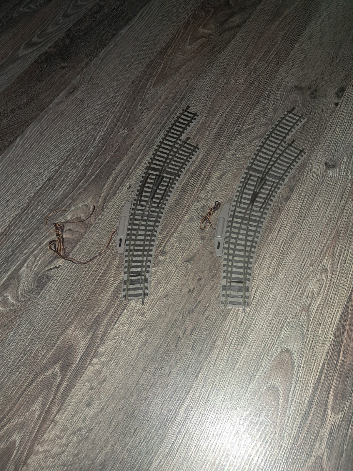 2x Fleischmann profi rail 6177 Rechts Wissel met Aandrijving, Gebruikt, Gelijkstroom, Fleischmann, Rails