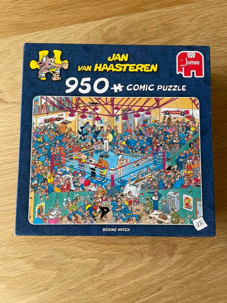 Jan van Haasteren puzzel boxing match 950 stukjes, Ophalen of Verzenden, 500 t/m 1500 stukjes, Zo goed als nieuw