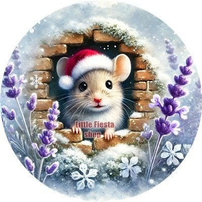 lf175 luxe icing muisje 18cm eetbare taart plaat print, Ophalen of Verzenden, Nieuw, Taarten, Versiering