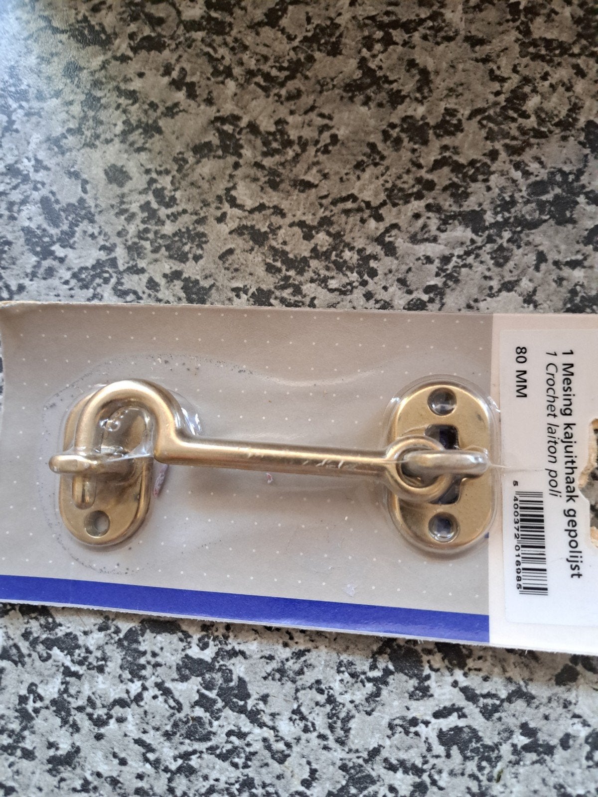 Nieuwe Messing Kajuit-/Deurhaak Gepolijst 80mm, Doe-het-zelf en Verbouw, Hang- en Sluitwerk, Ophalen of Verzenden, Nieuw, Koper of Messing