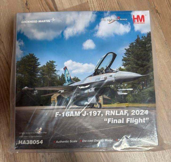 Hobby Master F-16AM J-197 RNLAF 2024 "Final Falcon Flight", Hobby en Vrije tijd, Modelbouw | Vliegtuigen en Helikopters, Overige merken