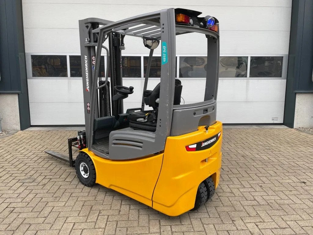 Jungheinrich EFG 216K 1.6 ton Triplex Freelift Sideshift Ele, Zakelijke goederen, Machines en Bouw | Heftrucks en Intern transport