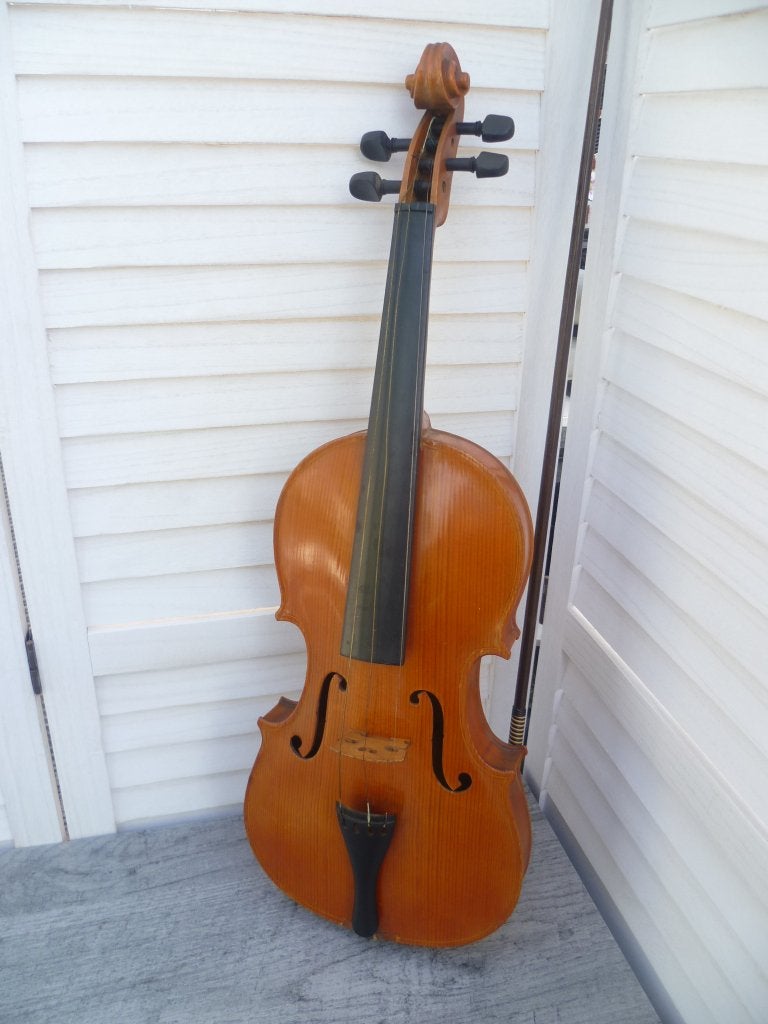 brocante viool + strijkstok ~ ter decoratie..., Muziek en Instrumenten, Strijkinstrumenten | Violen en Altviolen, Verzenden, Gebruikt