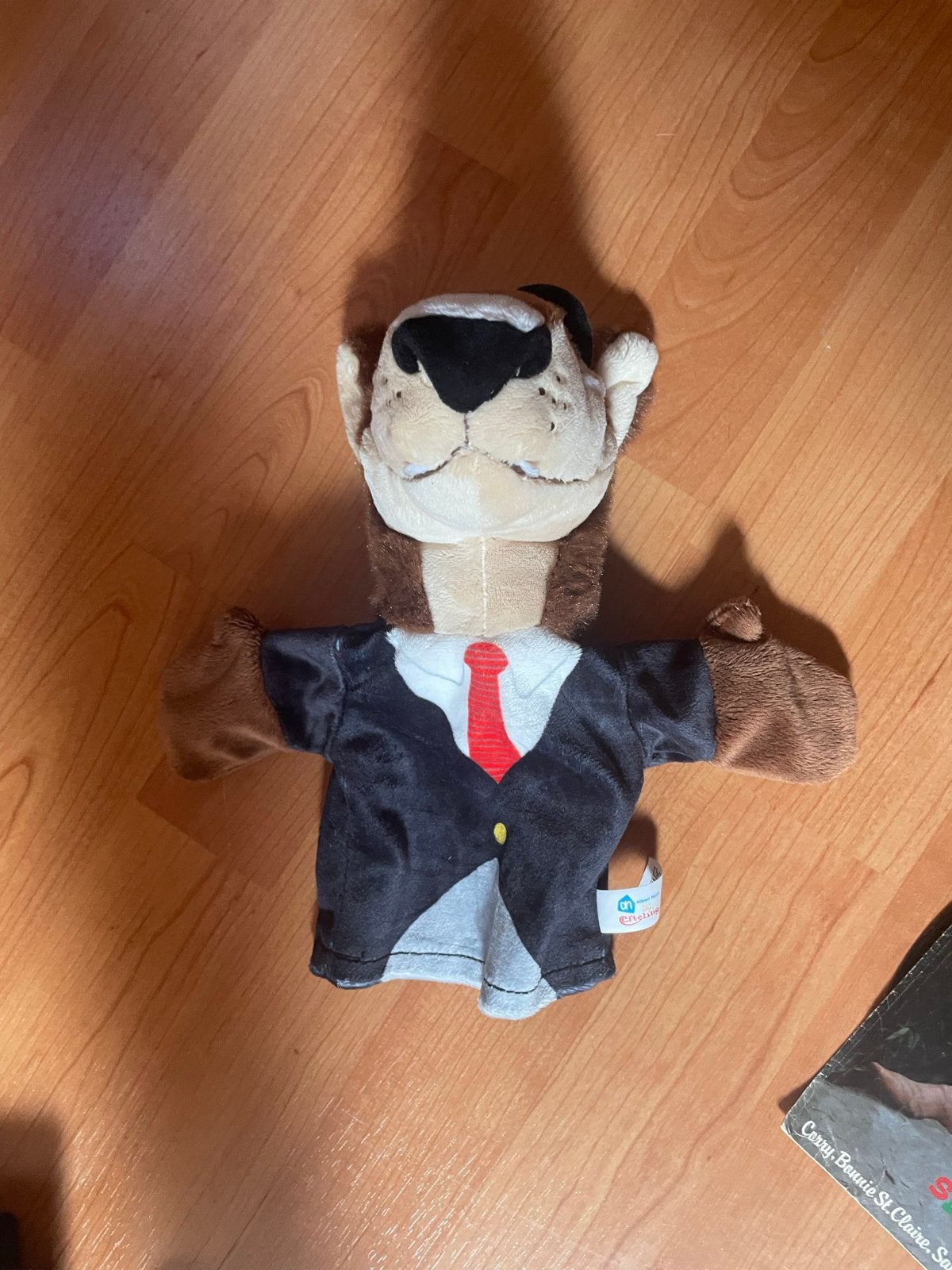 Efteling Handpop Wolf in pak, Ophalen of Verzenden, Zo goed als nieuw, Beeldje of Poppetje