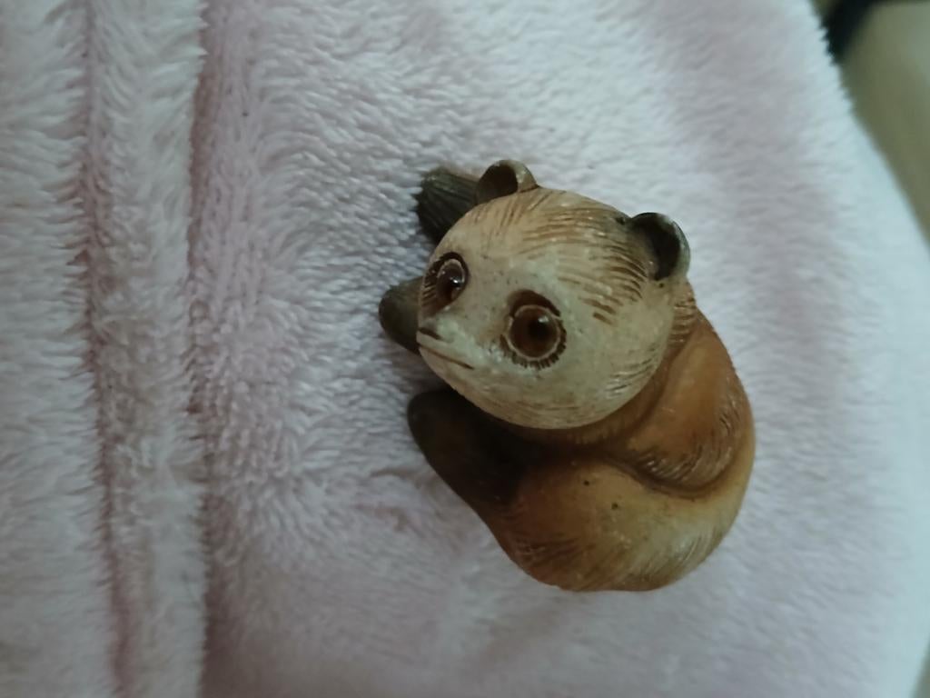 Vintage FARO Italy - Netsuke Stijl Beeldje - Slapende Kat, Ophalen of Verzenden, Zo goed als nieuw, Dier