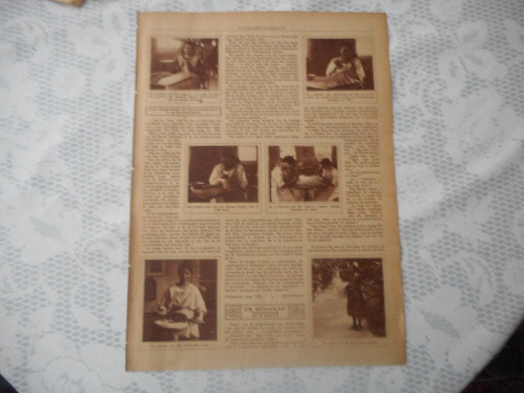 Suriname. Geschenk koningin. 1923., Ophalen of Verzenden, 1920 tot 1940, Nederland, Knipsel(s)