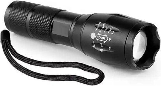 Militaire LED-zaklamp 1000 lumen met zoom, Ophalen of Verzenden, Nieuw, Batterij