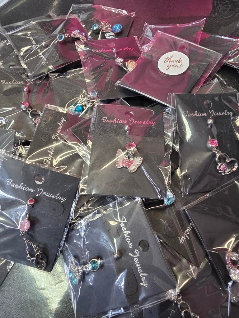 53 Navelpiercings met Bedels en Hangertjes - RVS Assortiment, Navelpiercing, Staal, Nieuw, Ophalen of Verzenden