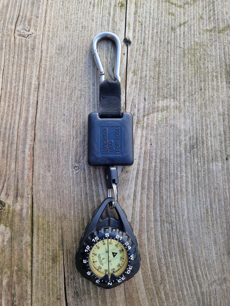 Subgear Duikkompas met retractor., Watersport en Boten, Duiken, Ophalen of Verzenden, Gebruikt