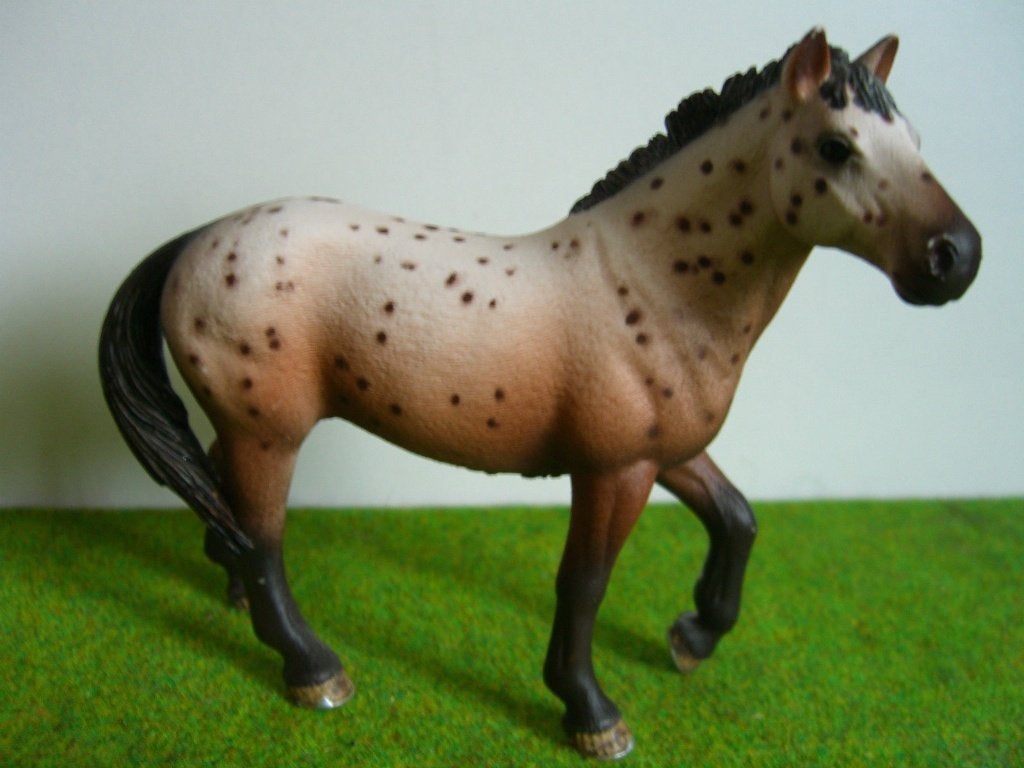 Schleich 13689 knabstruper hengst, dierfiguur, Ophalen of Verzenden, Gebruikt, Paard, Beeldje of Figuurtje