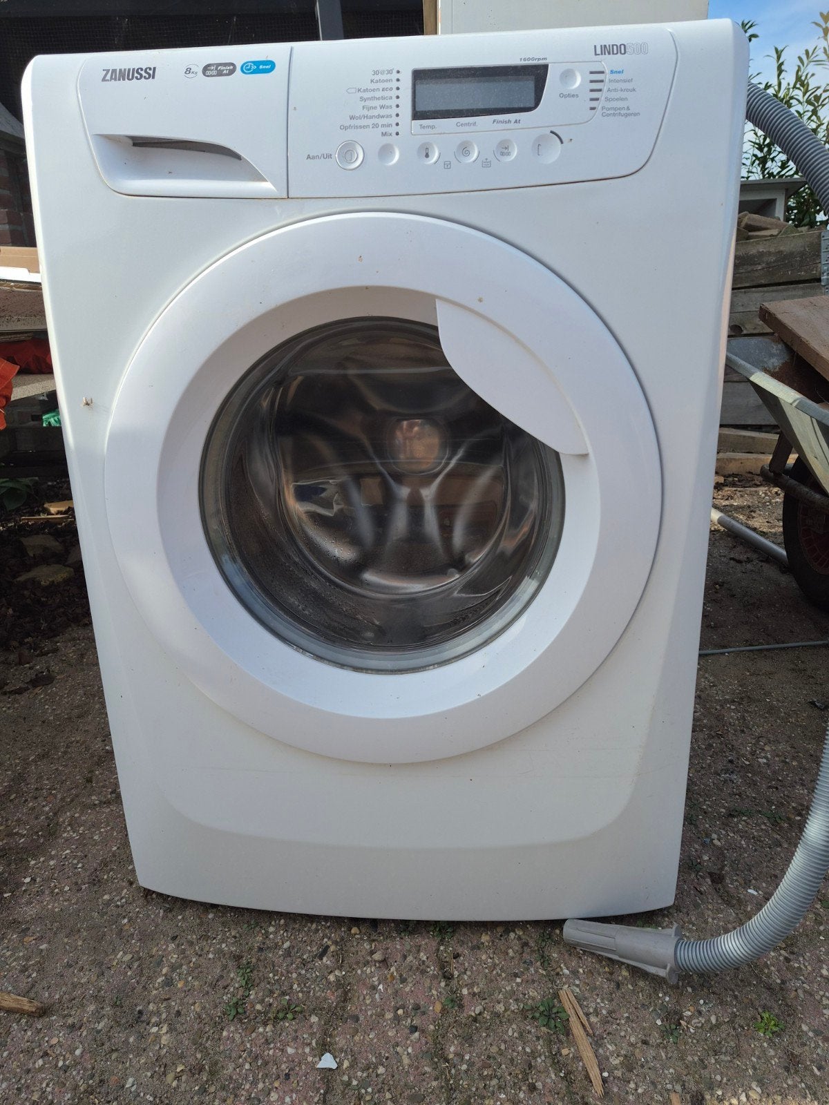 Zanussi wasmachine 8kg, Ophalen, Voorlader, 85 tot 90 cm, 1200 tot 1600 toeren