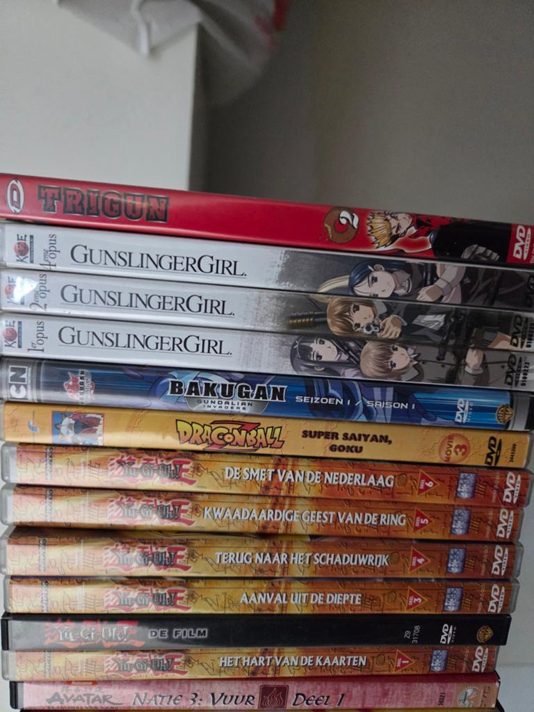 22x dvd oa Yu-Gi-Oh + Dragonball + Avatar + Gunslinger, Cd's en Dvd's, Alle leeftijden, Ophalen of Verzenden, Zo goed als nieuw