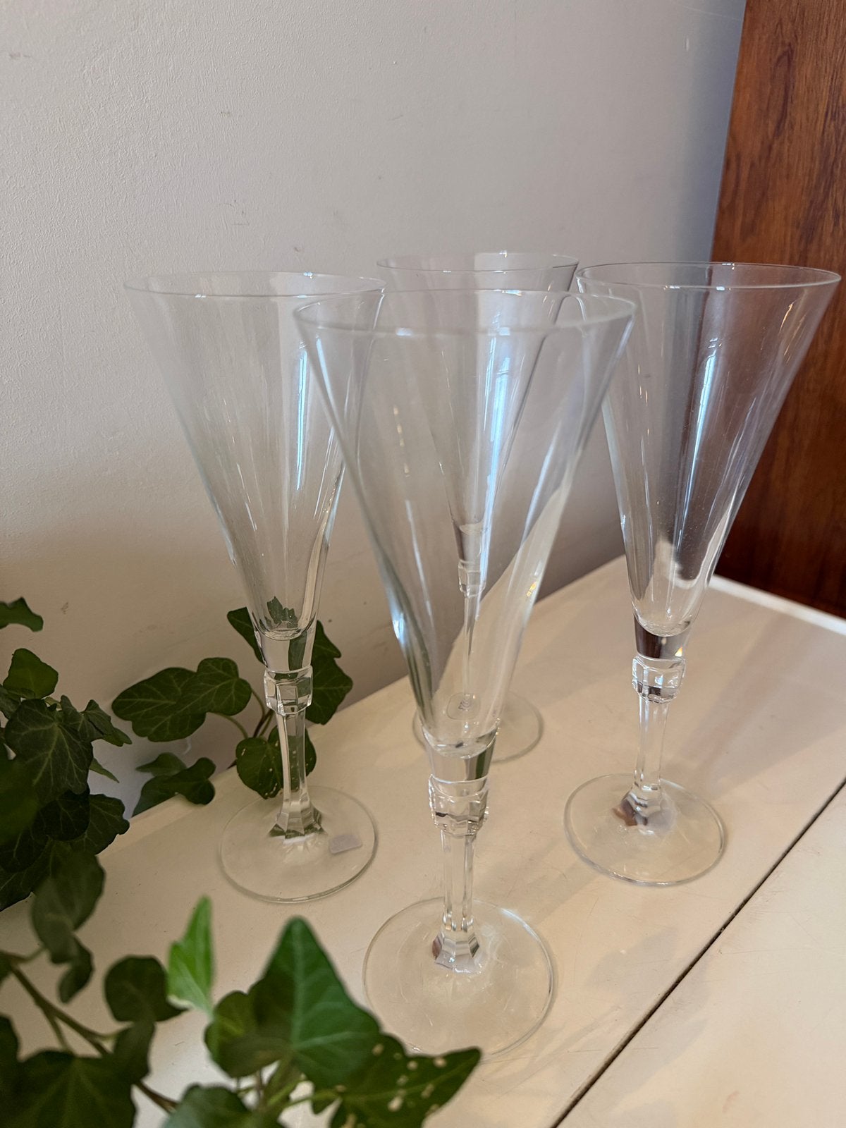 Art Deco vintage champagne flutes, Ophalen of Verzenden