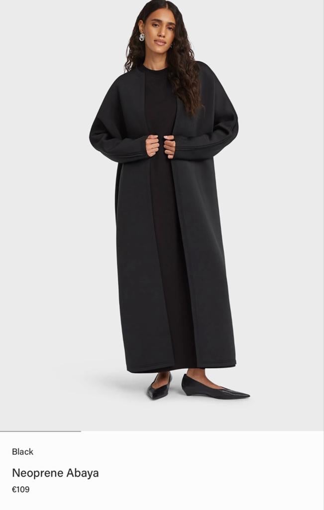 Merrachi neoprene abaya(vaste prijs), Ophalen of Verzenden, Nieuw, Maat 38/40 (M), Zwart