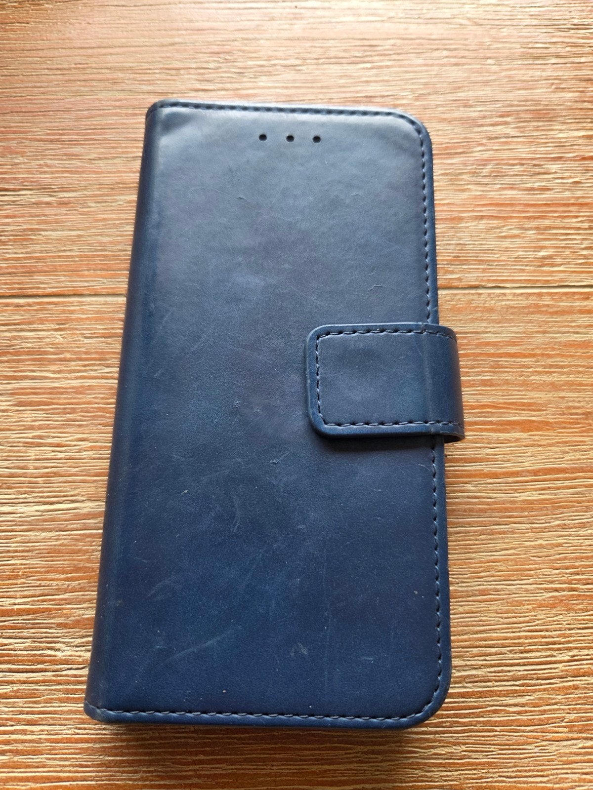 Blauw leren iPhone hoesje met pasjeshouder, Telecommunicatie, Mobiele telefoons | Hoesjes en Frontjes | Apple iPhone, Pasjeshouder
