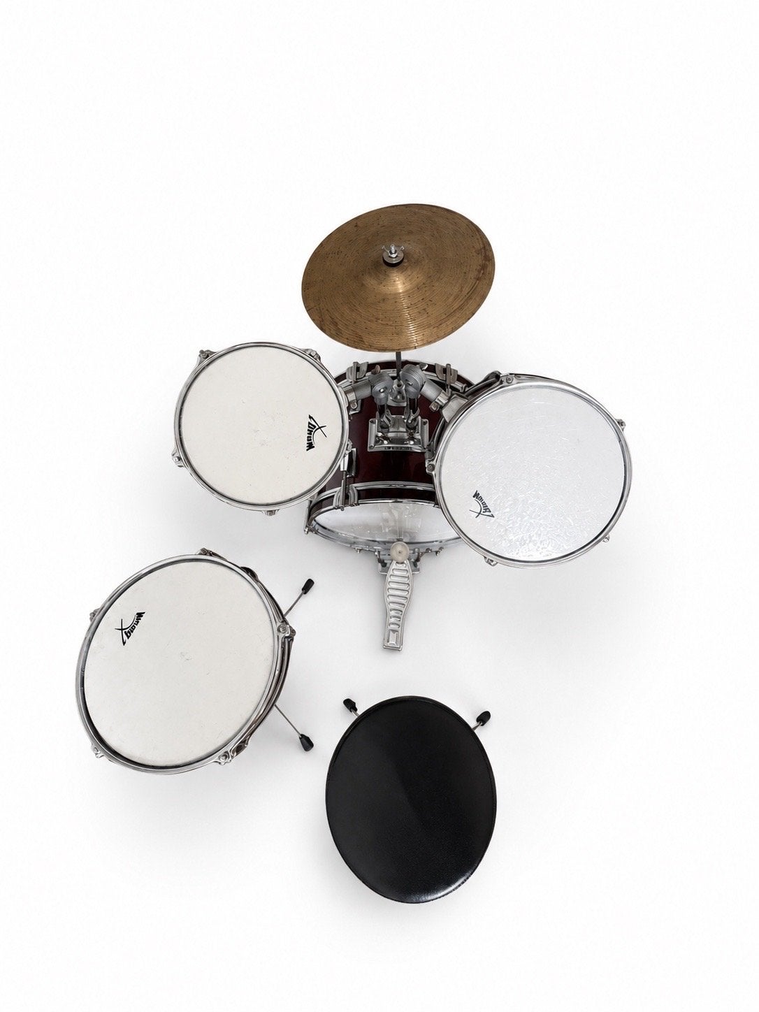 XDrum kinderdrumstel rood compleet met kruk, Ophalen, Gebruikt, Overige merken