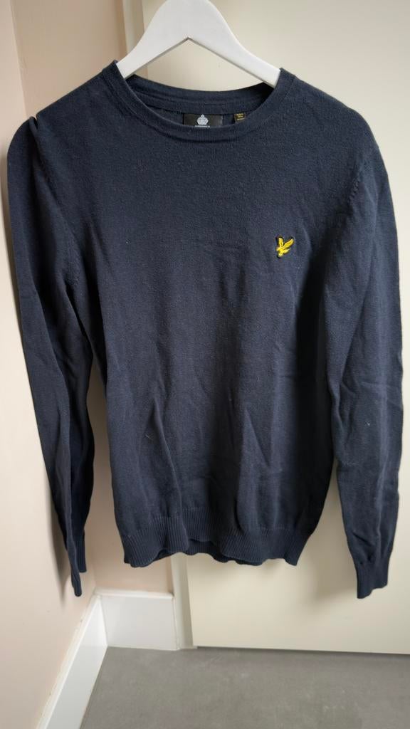 Lyle & Scott Merino Wol Trui Blauw Maat S, Ophalen of Verzenden, Zo goed als nieuw, Maat 46 (S) of kleiner, Blauw