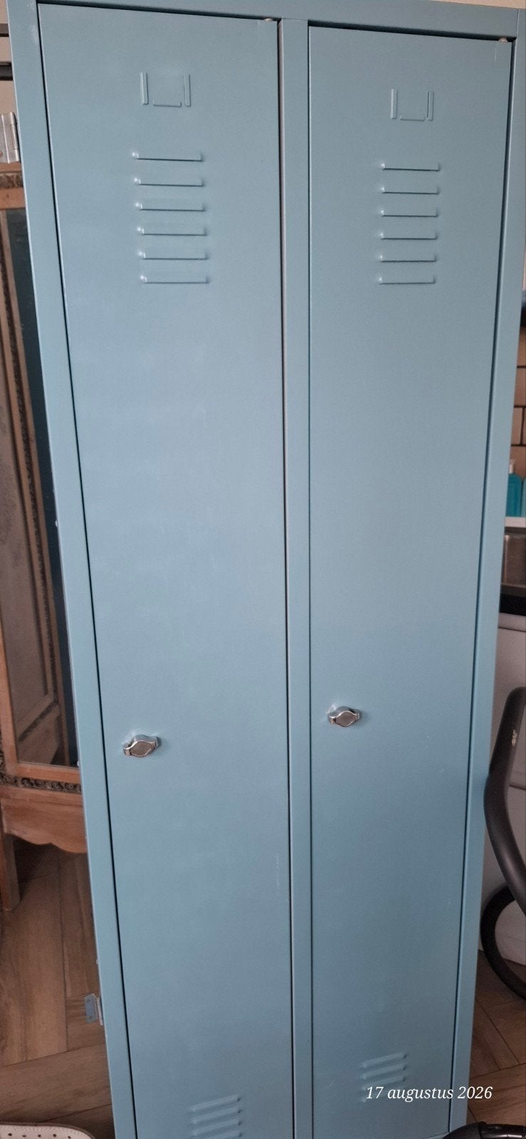 Metalen locker kasten - lichtblauw, Huis en Inrichting, Ophalen, Gebruikt, Industrieel, Modern, Kinderkamer