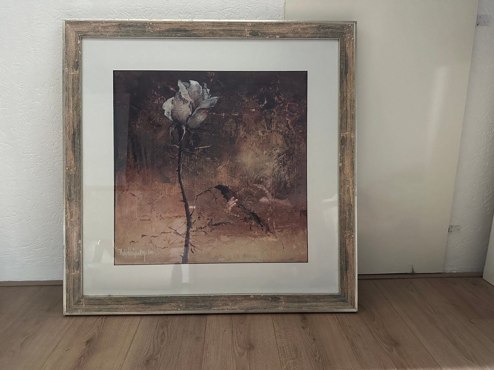 Stil leven schilderij met goud kleurige lijst achter glas., Antiek en Kunst, Kunst | Schilderijen | Klassiek, Ophalen