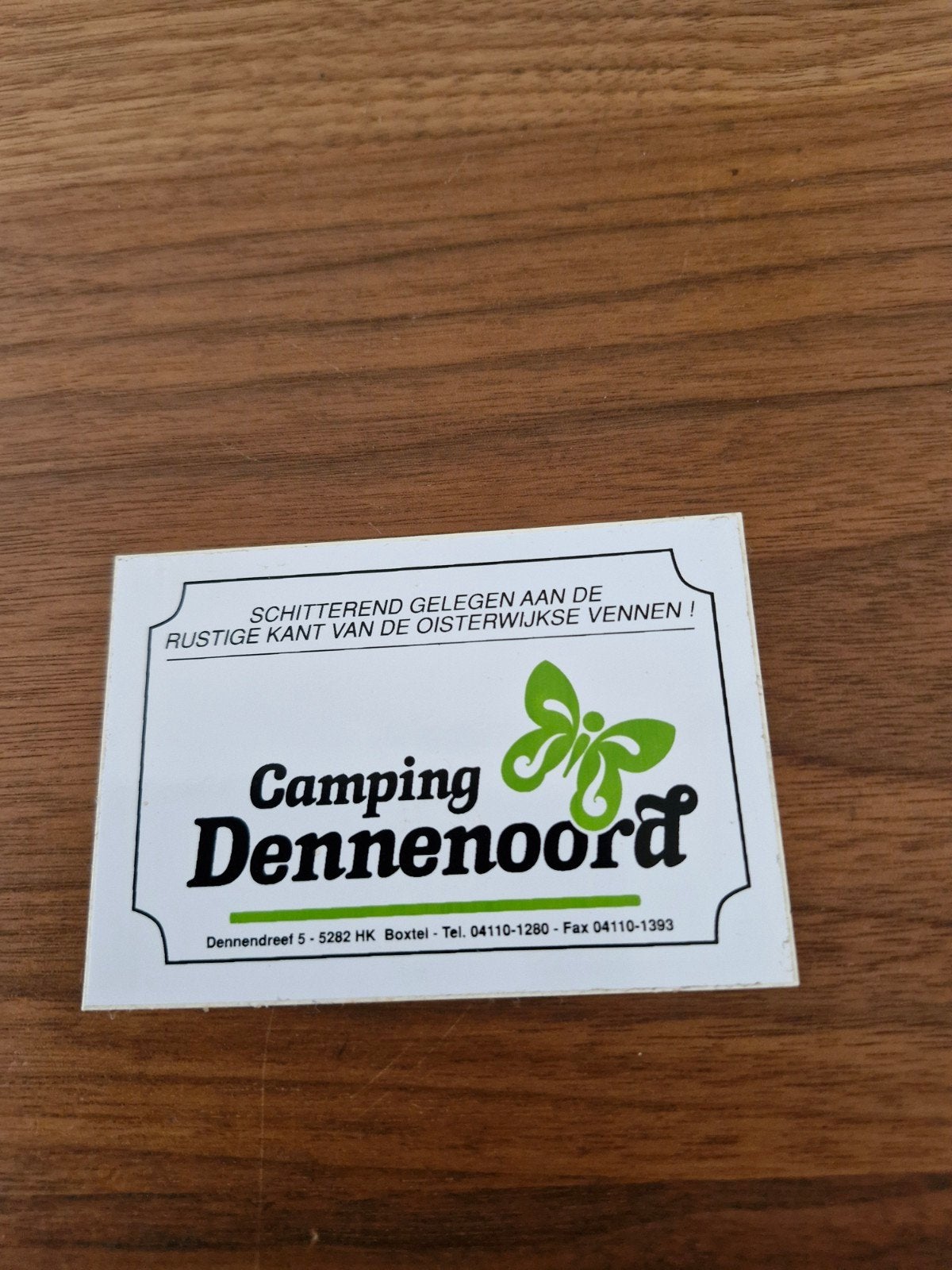 9942 Vintage sticker Camping Dennenoord Oisterwijkse Vennen, Ophalen of Verzenden, Zo goed als nieuw