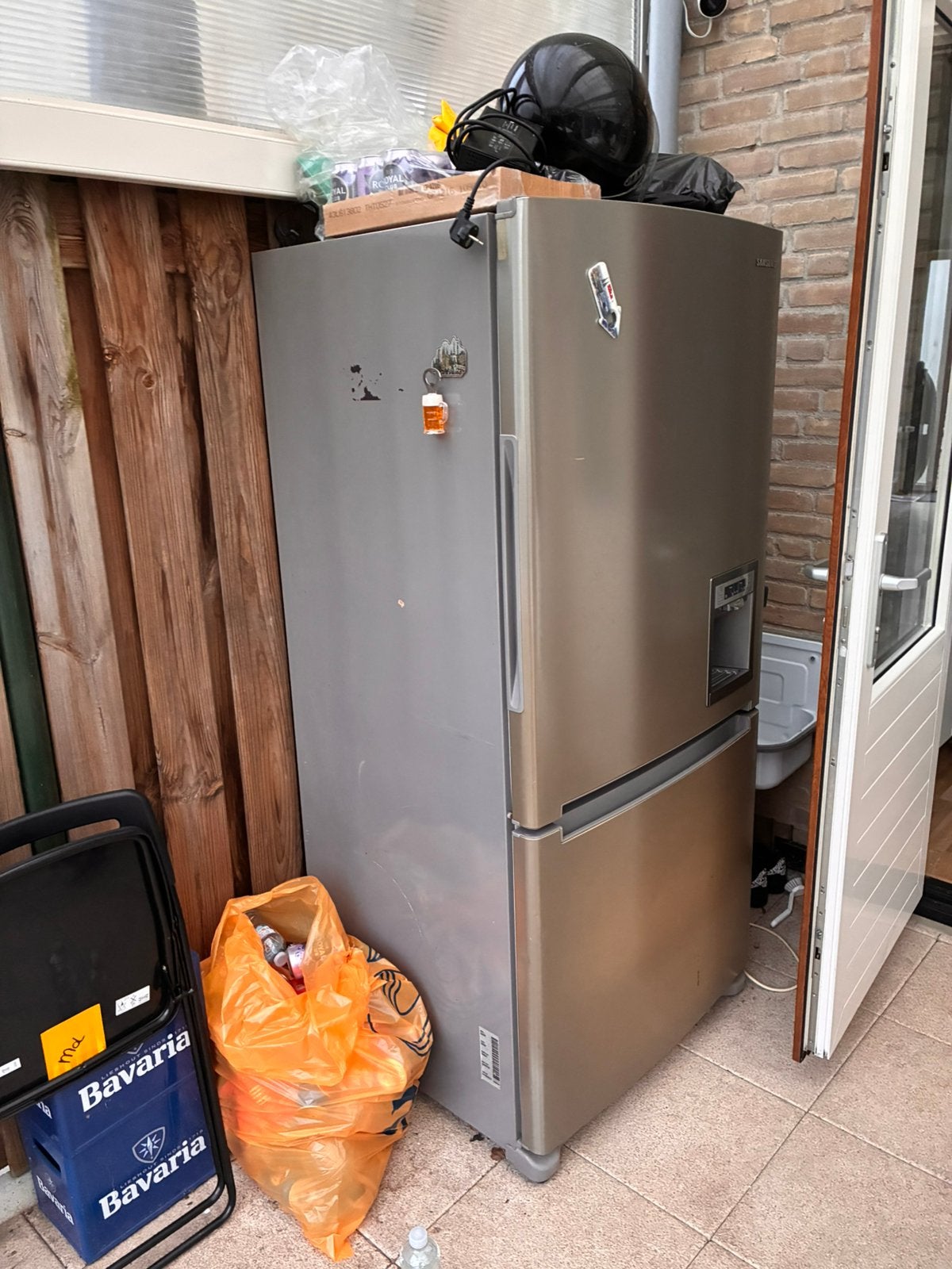 Samsung koelkast vriescombinatie, Ophalen, Gebruikt, 200 liter of meer, 60 cm of meer