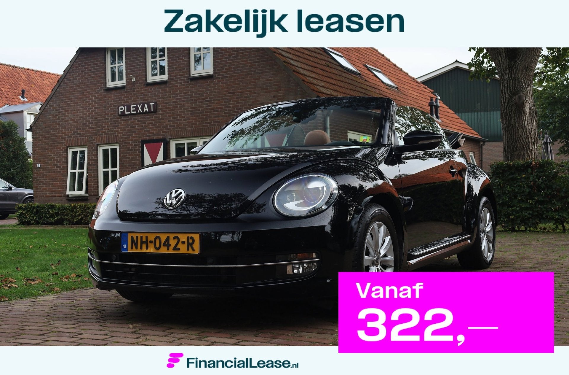 Volkswagen Beetle Cabriolet 1.4 TSI Sport BlueMotion DSG. |, Gebruikt, 4 stoelen, Zwart, Leder