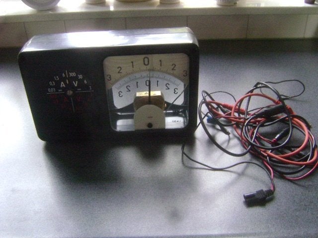 vintage  analoge volt-amperemeter--ongetest, Ophalen of Verzenden