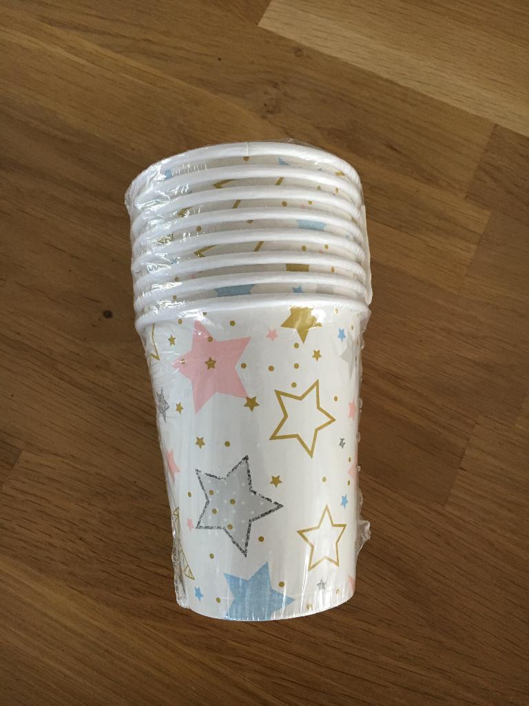Bekers Twinkle Twinkle Little Star - 8 st | geboorte reveal, Ophalen of Verzenden, Nieuw, Feestartikel