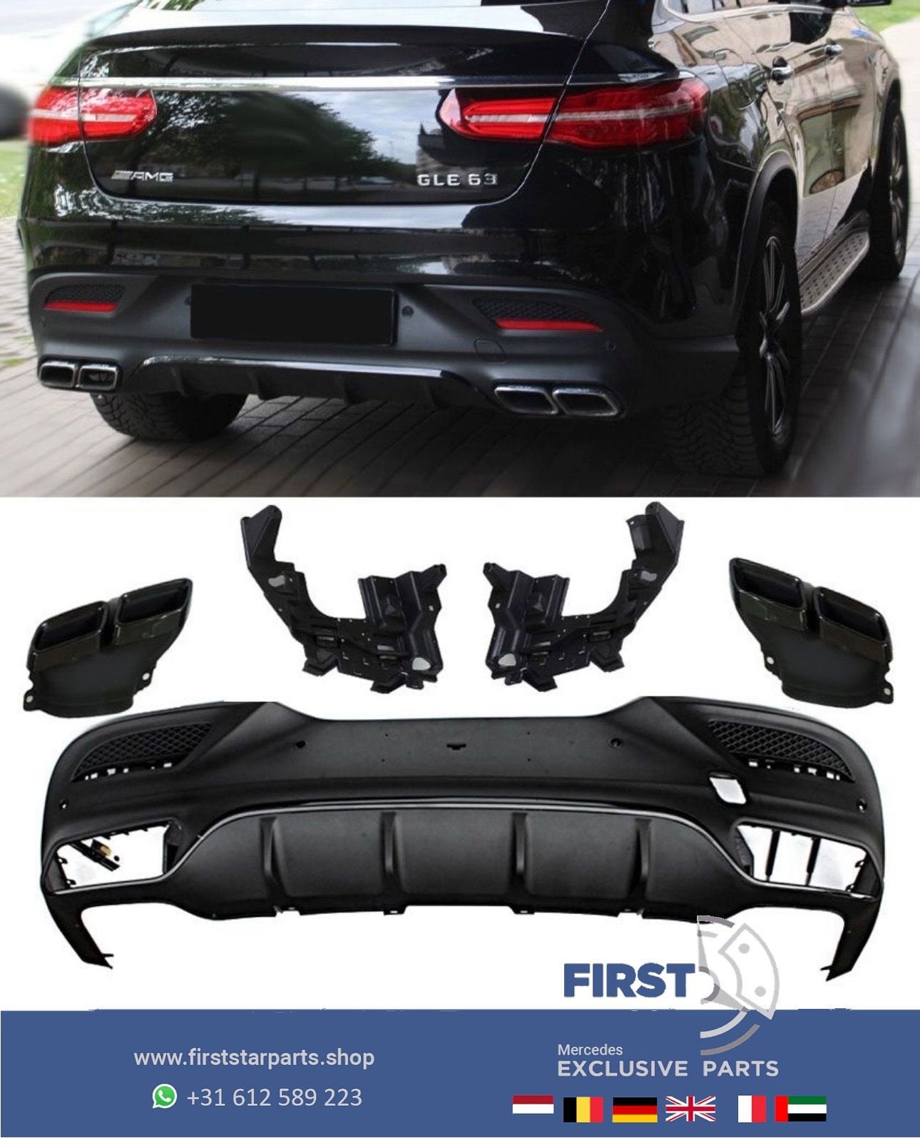 C292 GLE COUPÉ DIFFUSER GLE63 GLE63s AMG W166 DIFFUSER ACHTE, Gebruikt, -, Ophalen of Verzenden, -