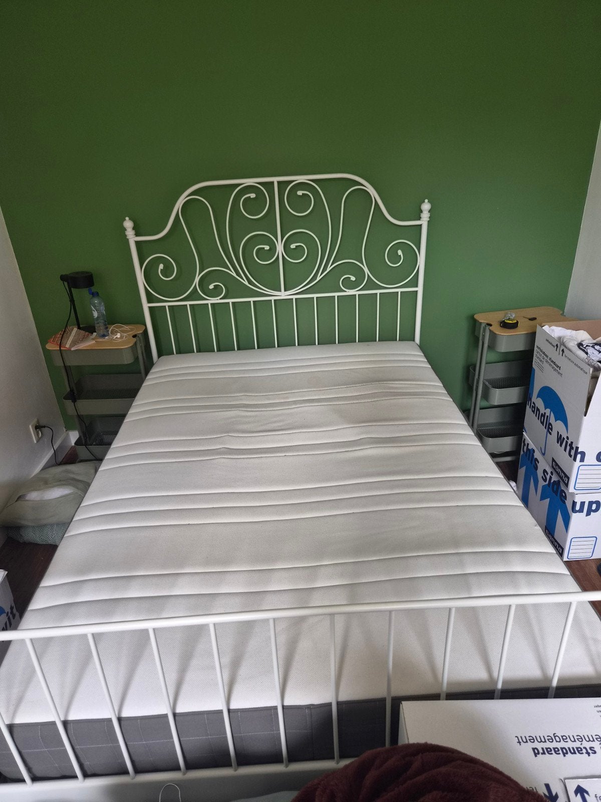 Ikea matras 140x200, Ophalen, Gebruikt, Wit, Tweepersoons