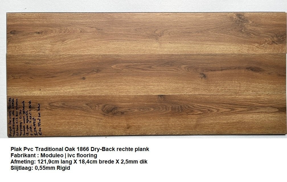 Plak Pvc Traditional Oak bruin Toplaag 0,55 Rechte plank, Bruin, 75 m² of meer, Nieuw, Ophalen of Verzenden