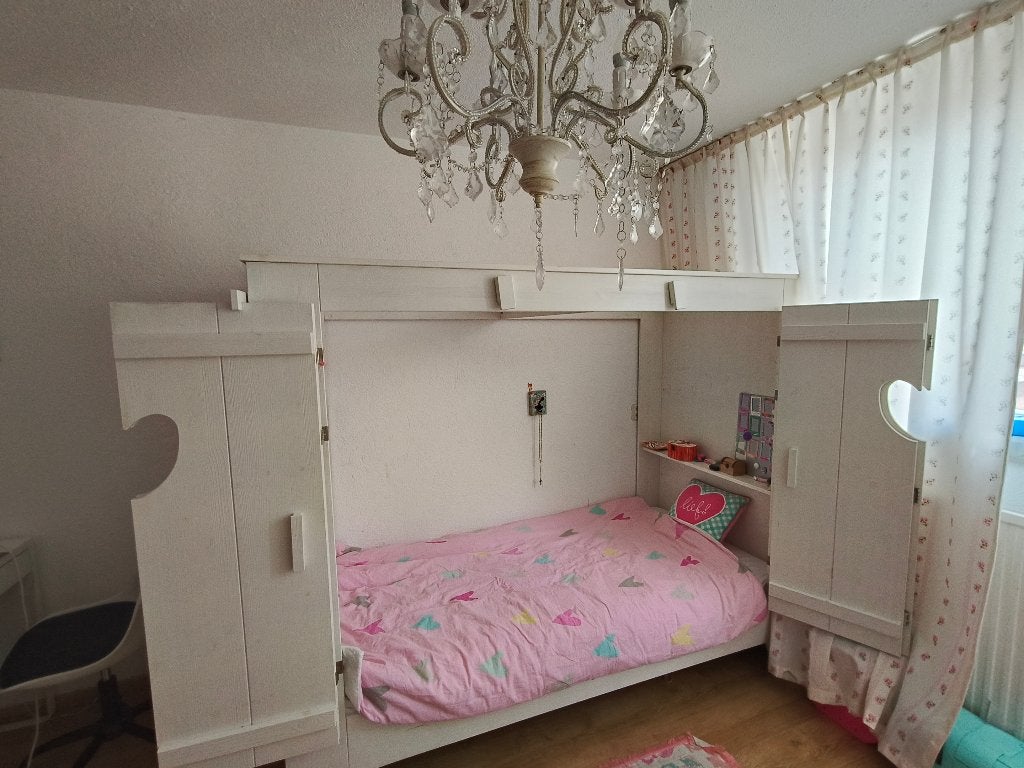 Lief bedstee, Kinderen en Baby's, Kinderkamer | Bedden, Gebruikt, 180 cm of meer, 85 tot 100 cm, Matras, Ophalen