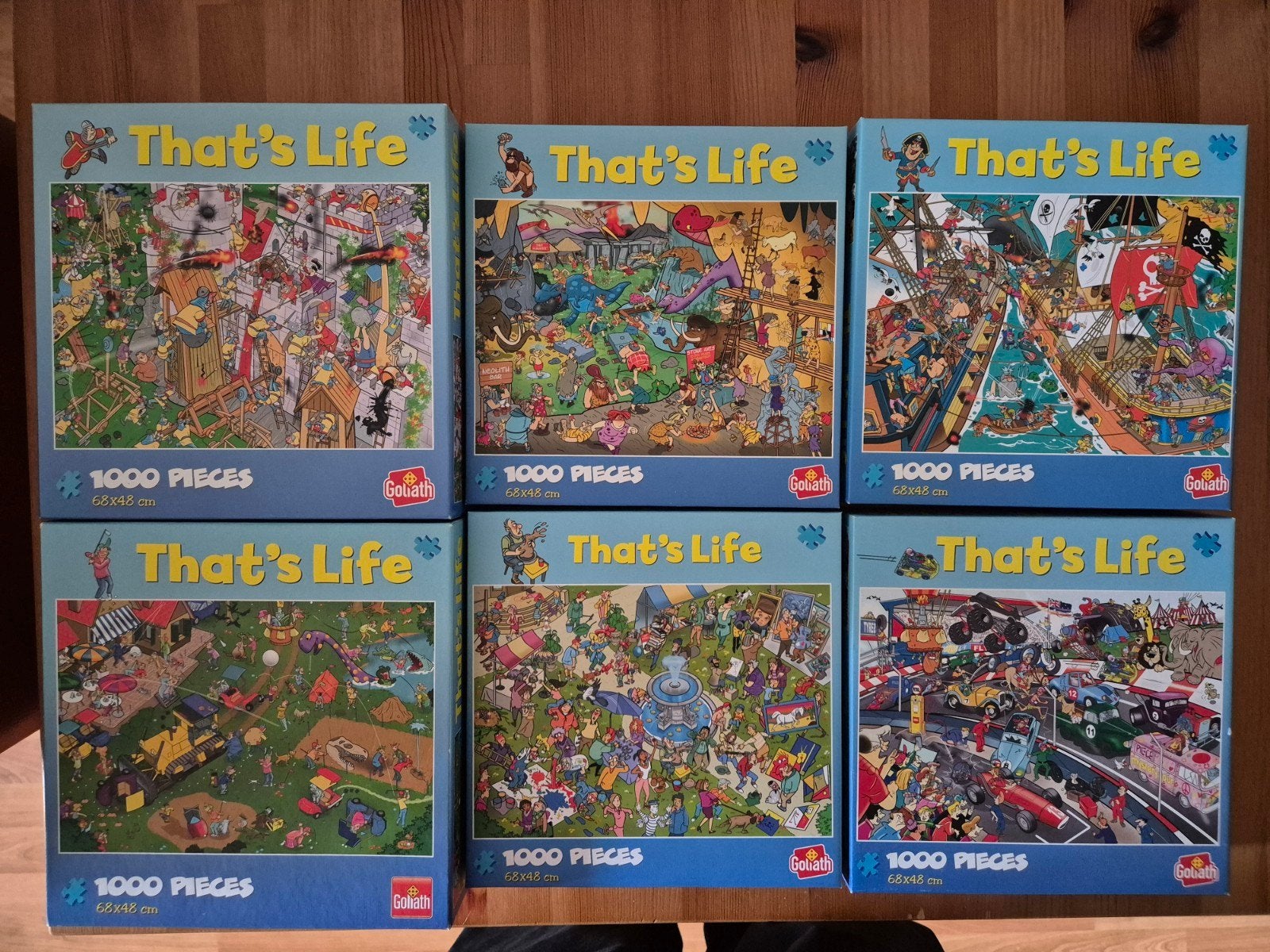 6x That's Life Goliath Puzzels - 1000 Stukjes, Ophalen, 500 t/m 1500 stukjes, Zo goed als nieuw