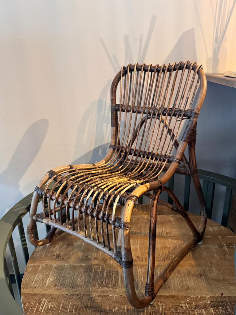 Rotan kinderstoel, Kinderen en Baby's, Kinderkamer | Tafels en Stoelen, Ophalen, Gebruikt, Stoel(en)