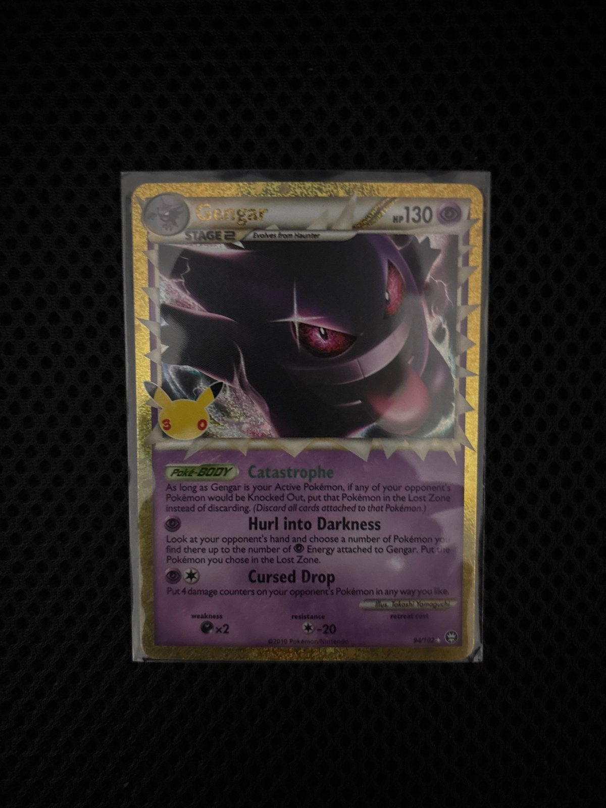 Gengar pokemon Kaart 30 anniversary, Ophalen of Verzenden, Zo goed als nieuw, Losse kaart
