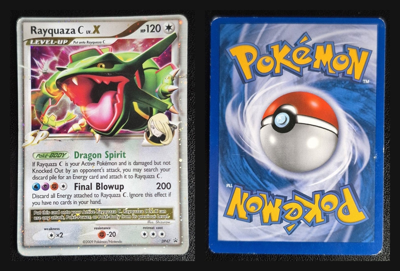 Pokemon Rayquaza C LV.X DP47 - Zeldzame Kaart, Ophalen of Verzenden, Zo goed als nieuw, Losse kaart