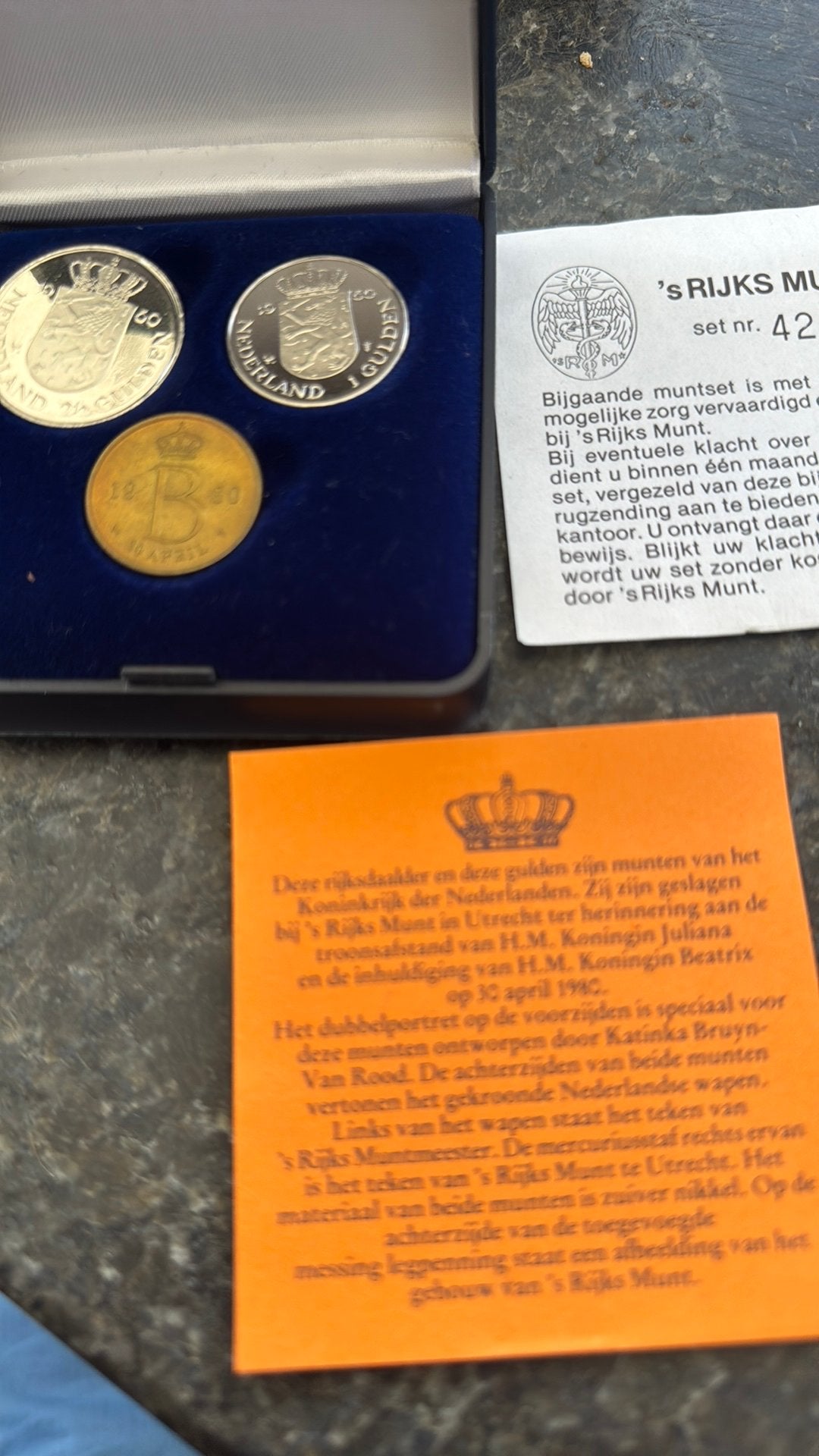 Inhuldig van H.M.koniging Neatrix, Postzegels en Munten, Munten | Nederland, Ophalen, Koningin Beatrix