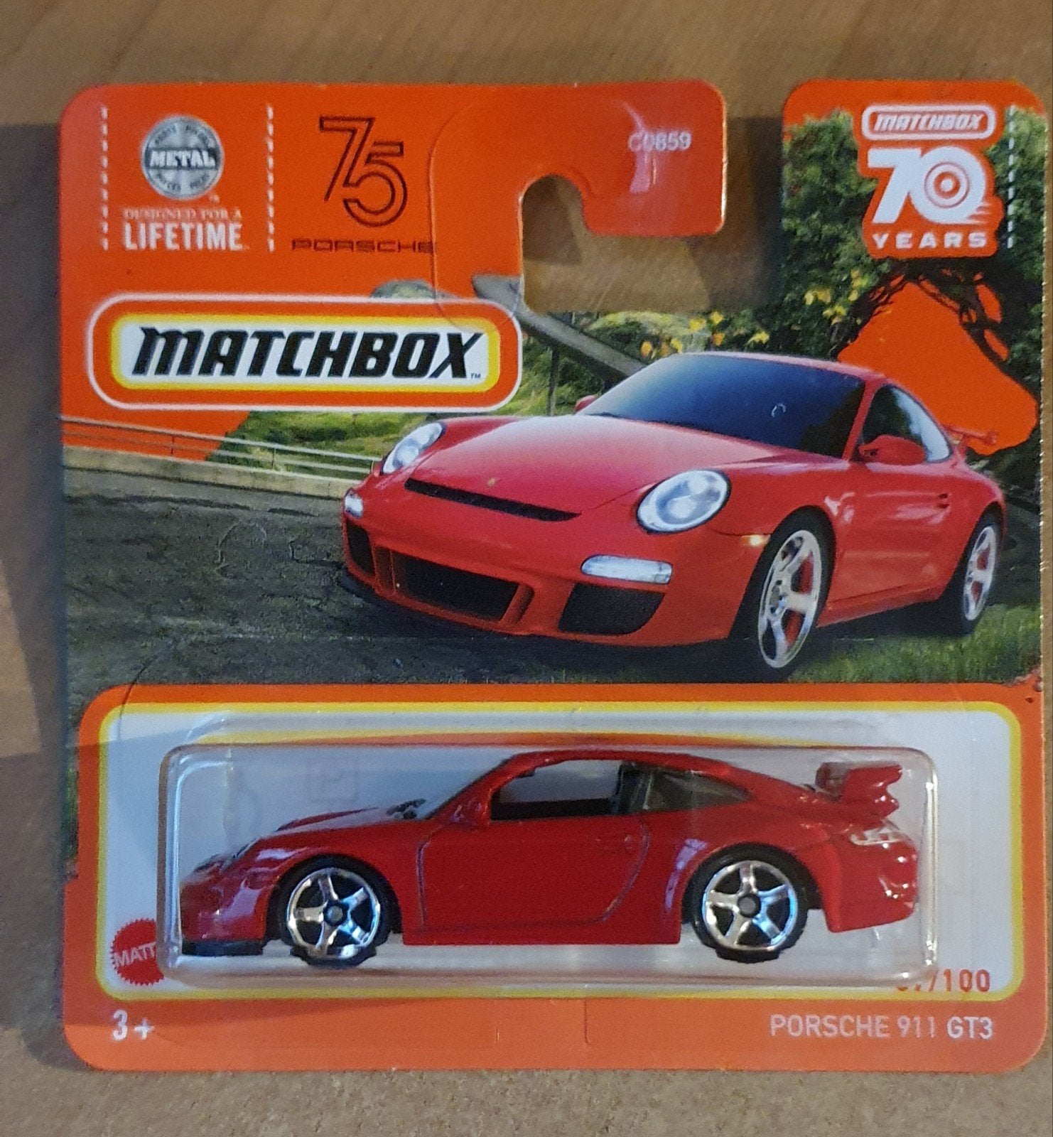 Matchbox Porsche 911 GT3 - 75 Jaar Porsche, Ophalen of Verzenden, Nieuw, Auto