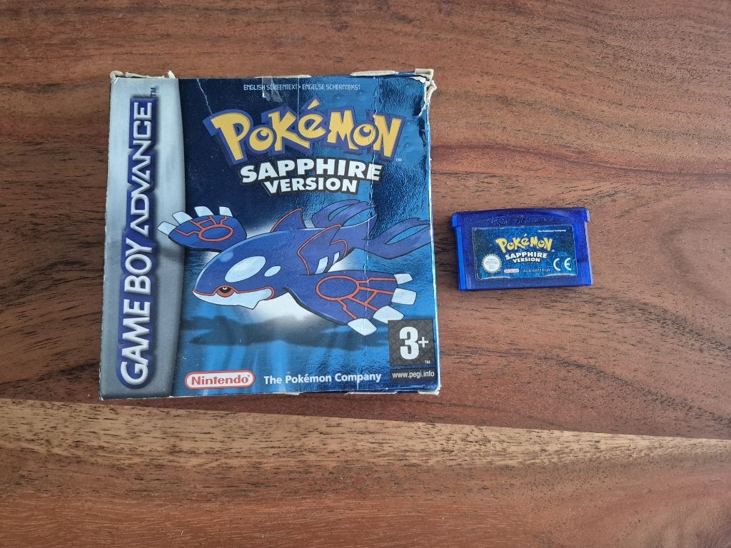 Pokémon Sapphire Version Game Boy Advance (GBA), Spelcomputers en Games, Gebruikt, 1 speler, Ophalen of Verzenden, Role Playing Game (Rpg)