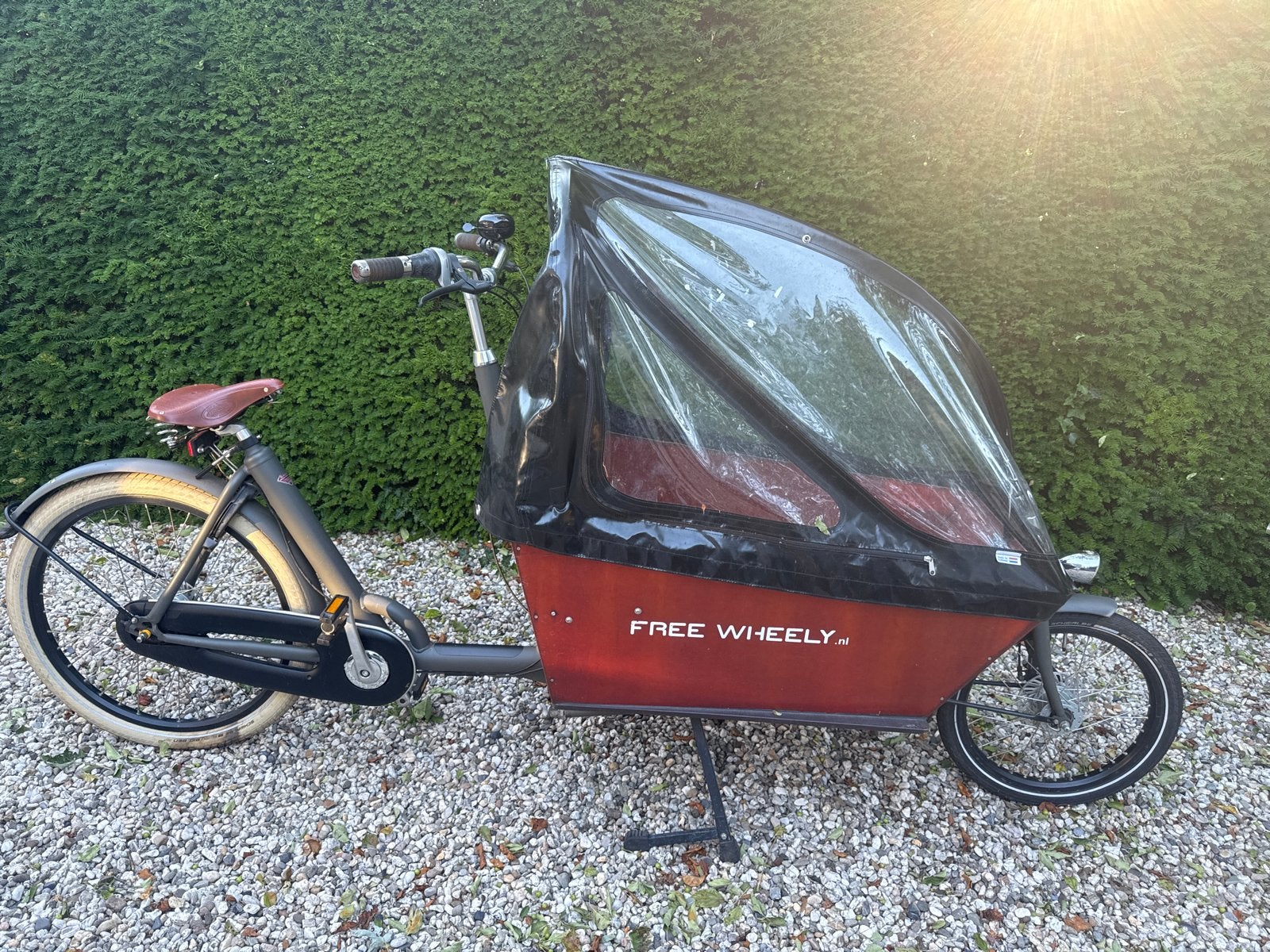 Bakfiets met huif - Ideaal voor kinderen en goederen, Overige merken, Gebruikt, Huif, Ophalen of Verzenden
