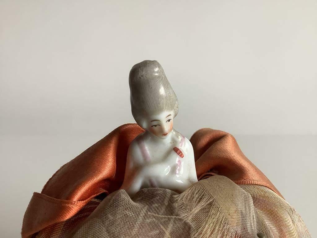 antiek halfdoll speldenkussen, Ophalen of Verzenden