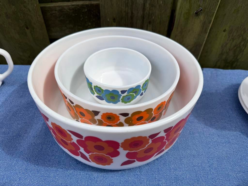 Set van 3 kleuren nestschalen van Arcopal Lotus, Ophalen of Verzenden