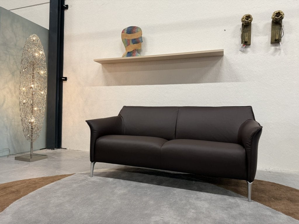 Nieuw Leolux Mayon Bank 2,5 zits bruin leer Design l173, Leolux, Info@leolux.nl, 150 tot 200 cm, Ophalen of Verzenden