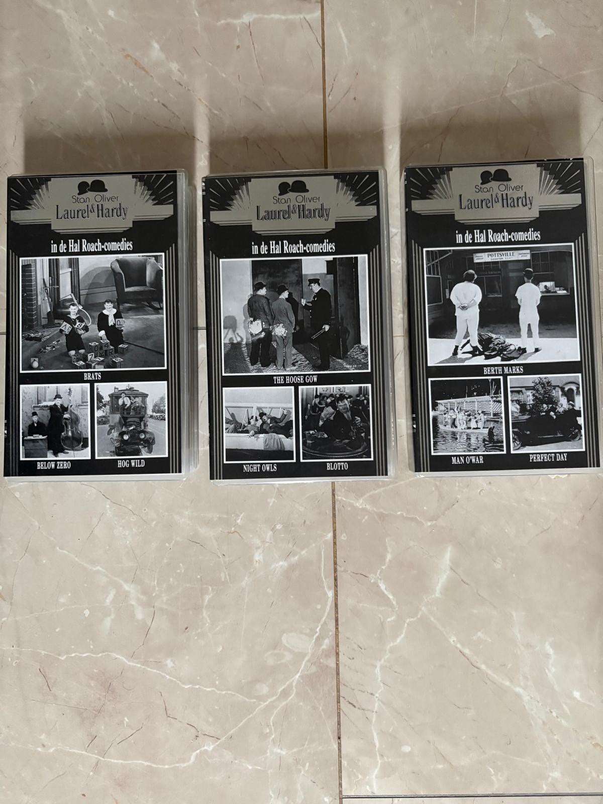 laurel en hardy videobanden deel 1 tm 14, Verzenden, Video