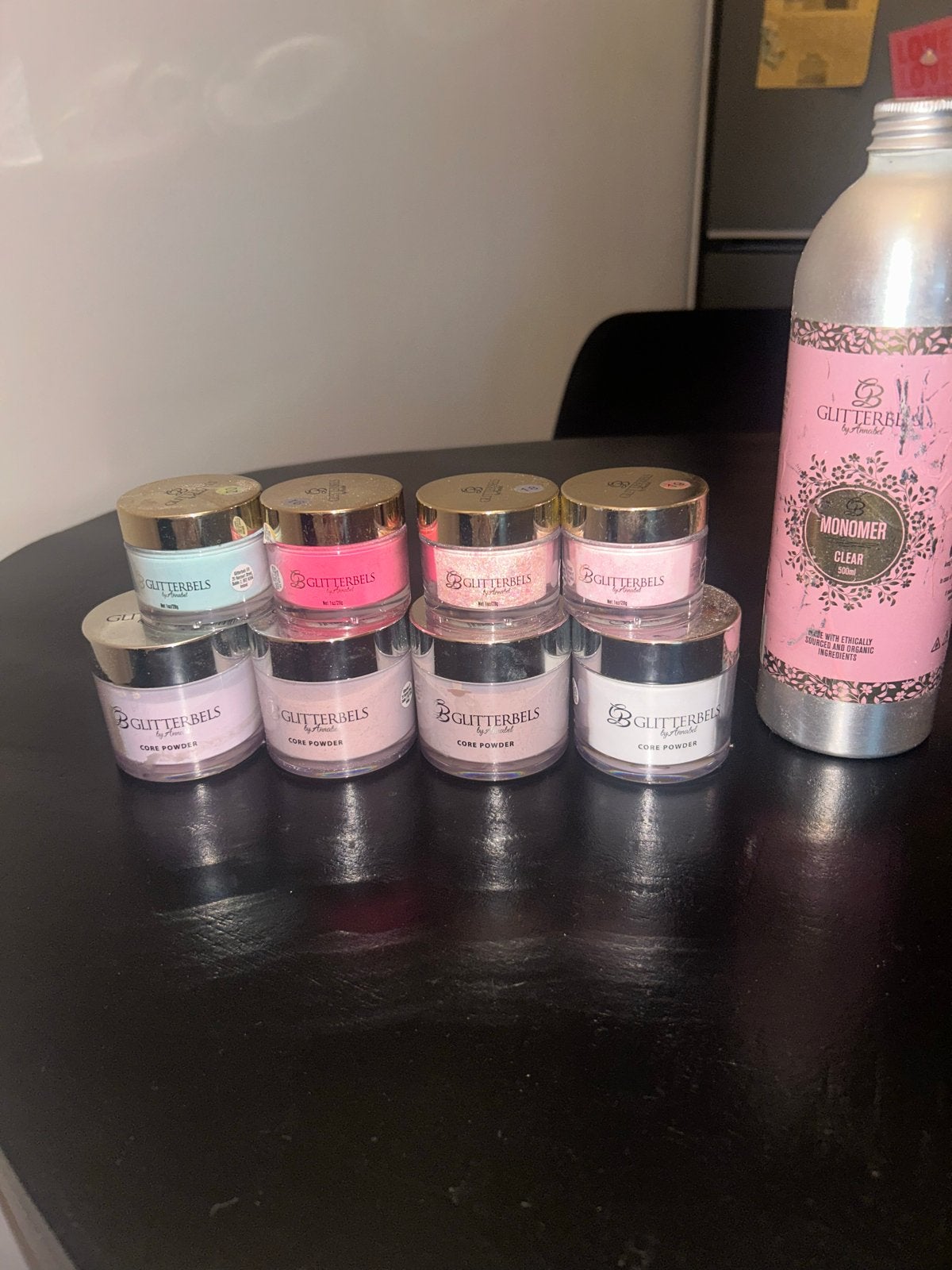 Glitterbels Acryl Poeder en Monomer Set - Diverse Kleuren