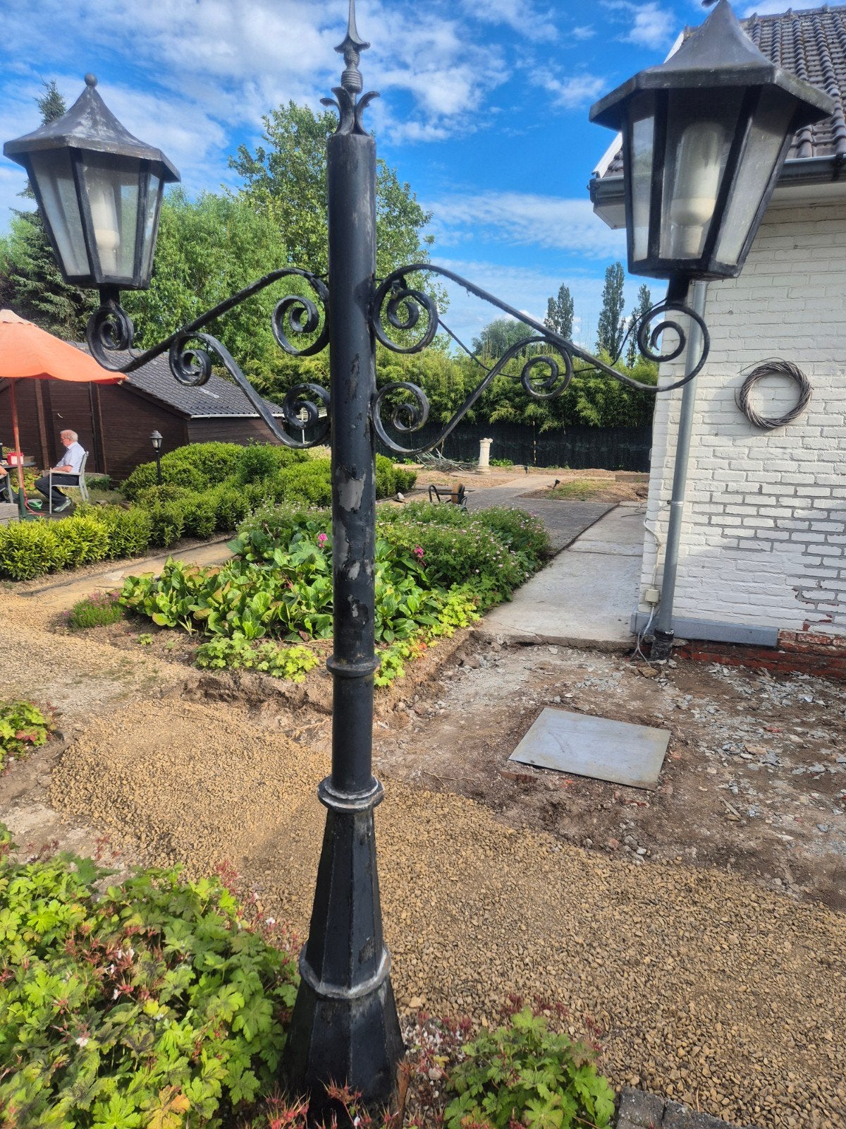 Lantaarnpaal handgemaakt, Ophalen, Gebruikt, Staande lamp, Netvoeding