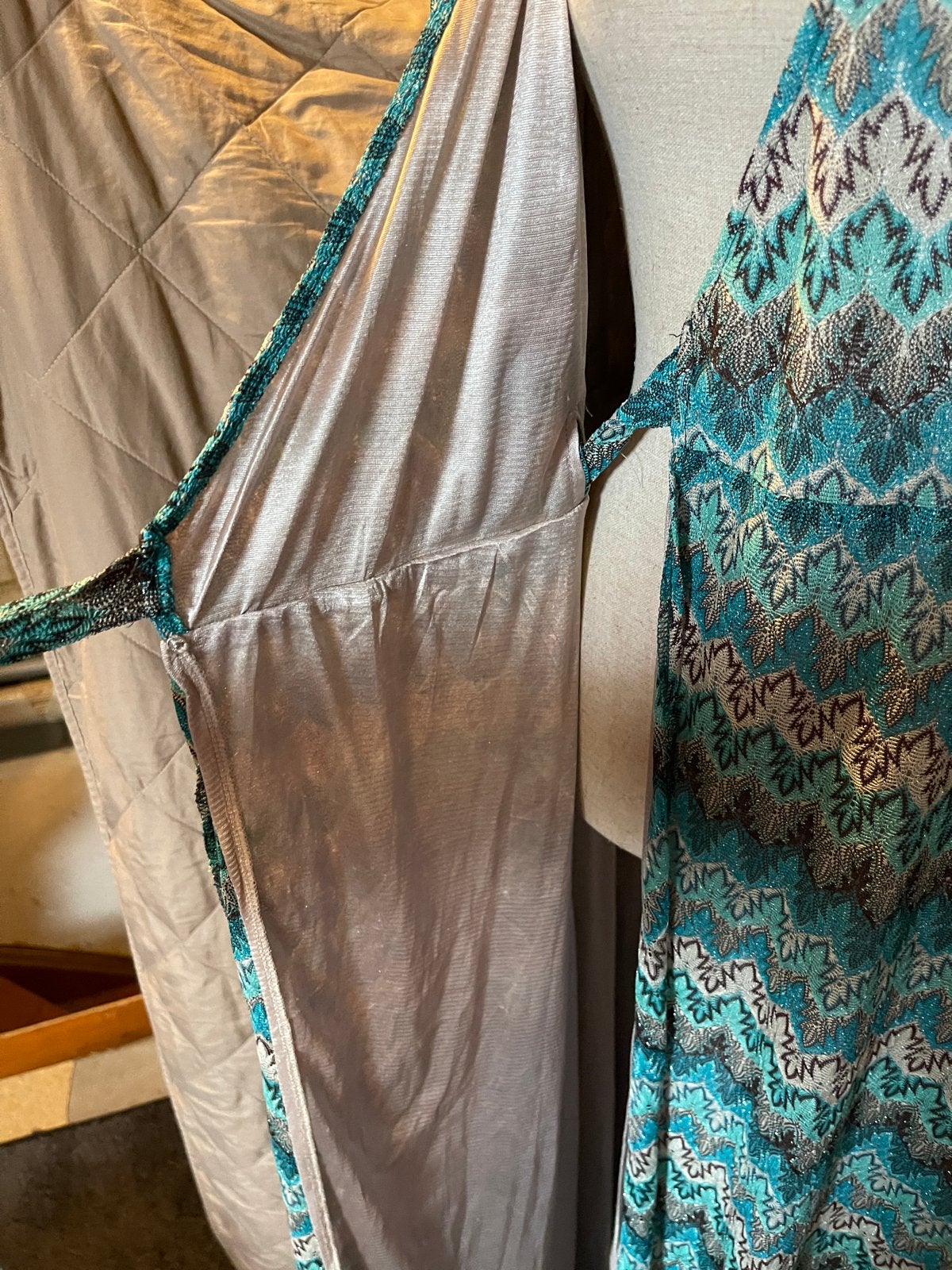 Meena Rose Maxi Jurk met Overlap en Print - Maat 40, Maat 38/40 (M), Blauw, Ophalen of Verzenden, Zo goed als nieuw